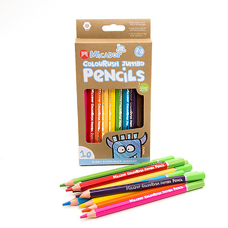ColouRush Jumbo Pencils 10-Color Pack