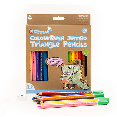 ColouRush Jumbo Triangle Pencils 12-Color Pack