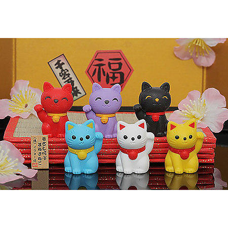 Maneki Lucky Cat Iwako Eraser P.O.P. Display