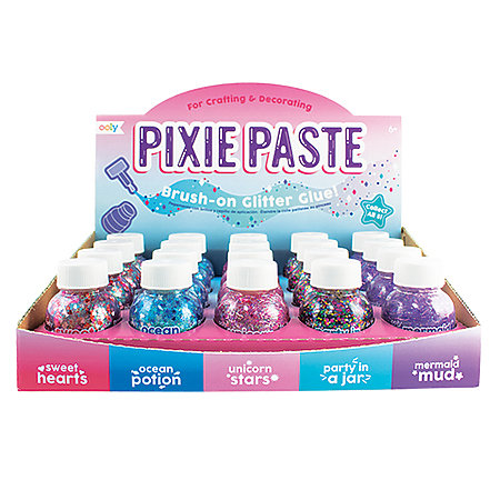 Pixie Paste Brush-on Glitter Glue P.O.P. Display