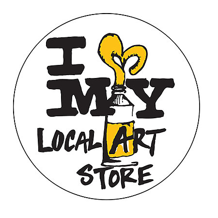"I Heart My Local Art Store" Stickers