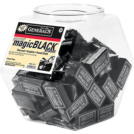 Magic Black Soft Eraser 72-Piece Tub