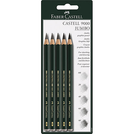 Graphite pencils CASTELL 9000 Jumbo Set