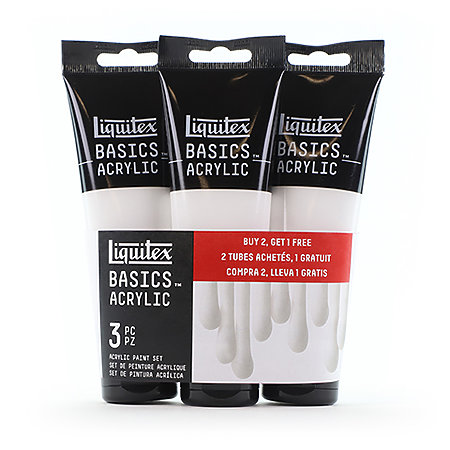 BASICS Acrylic Titanium White Triple Pack