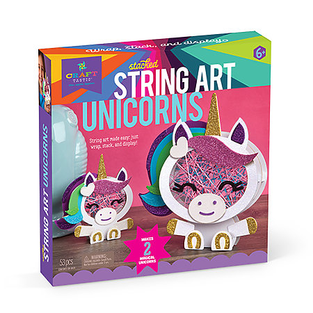 Craft-tastic Stacked String Art Unicorns Kit