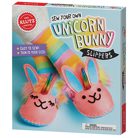 Sew Your Own Unicorn Bunny Slippers Kit