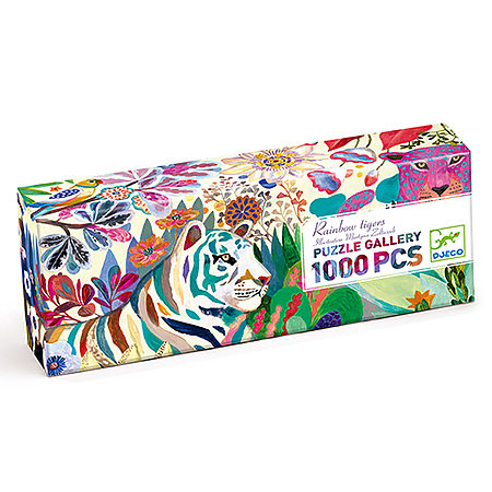 1000-Piece Rainbow Tigers Gallery Jigsaw Puzzle & Poster