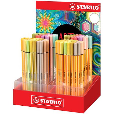 STABILO point 88 & Pen 68 Marker Pen 160-Pen Countertop Assortment Display