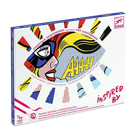 Inspired By Roy Lichtenstein Rub-On Transfer and Coloring Kit