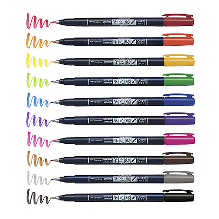 Fudenosuke Colored Brush Pens