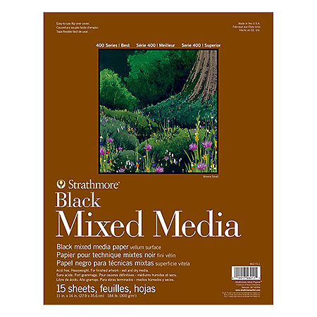 Mixed Media Black Paper Pads - 400 Series