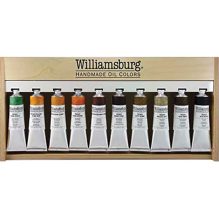 Williamsburg 150ml Handmade French Earth Oil Color Assortment Display