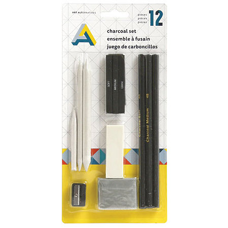 Charcoal 12-Piece Drawing Set