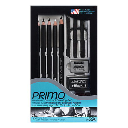 Primo Euro Blend Charcoal Drawing Set   New Packaging