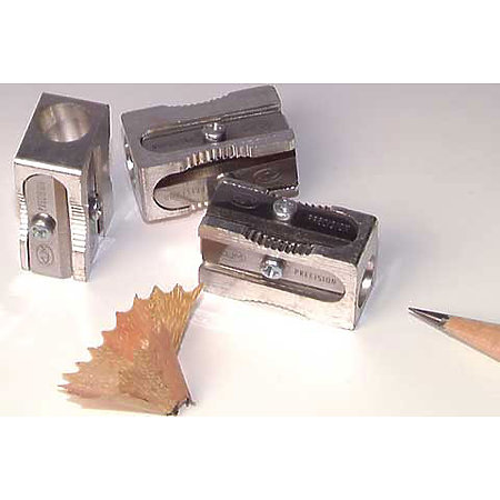 Magnesium-Alloy Metal Rectangular Sharpener with Spare Blades