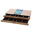 2 drawer - 15-1/4 x 9-5/8 - natural hardwood