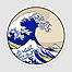 hokusai - great wave, 6/pkg.