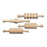 4 piece wooden clay rolling pin set
