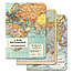 vintage world maps - 3/pkg.