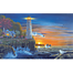 waterside lighthouse, 11 3/8" x 15 3/8" pre printed paint board plus paints & supplies - peggable