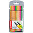 10-pen neon wallet set (5 point 88 & 5 pen 68) - peggable