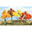 autumn trees (4/pkg.) - peggable